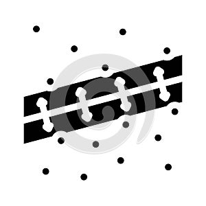 support machine svm algorithm glyph icon vector illustration