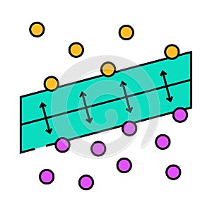 support machine svm algorithm icon color illustration
