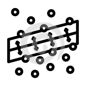 support machine svm algorithm line icon vector illustration