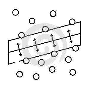 support machine svm algorithm line icon vector illustration