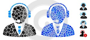 Support Manager Mosaic Icon of Round Dots