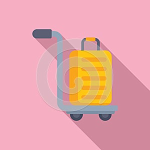 Support move plastic icon flat vector. Steel object