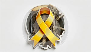 Support Our Troops Ribbon: The classic yellow ribbon with a twist,