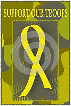 Support Our Troops - Yellow Ribbon