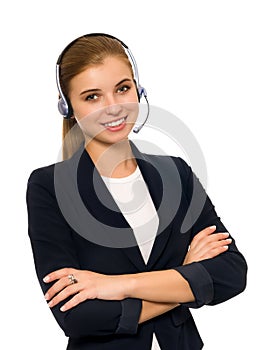 Support phone operator in headset