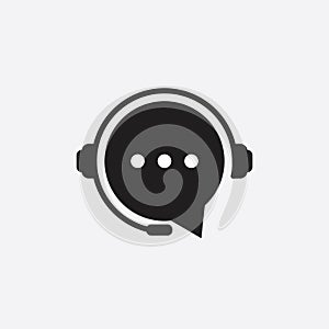 Support service headset icon.