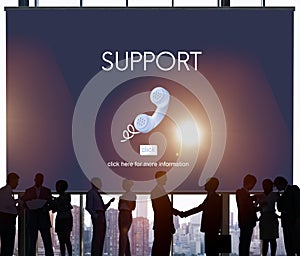 Support Service Information Help Desk Concept