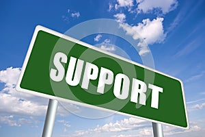 Support sign photo