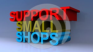 Support small shops on blue