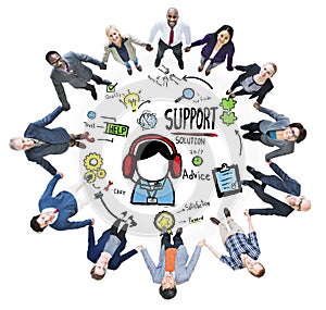 Support Solution Advice Help Care Satisfaction Quality Concept