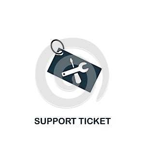 Support Ticket icon. Premium style design from web hosting icon collection. Pixel perfect Support Ticket icon for web