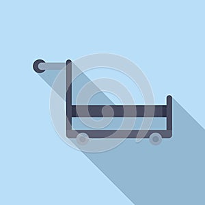 Support trolley icon flat vector. Solid perfect