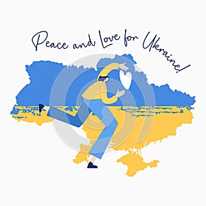 Support for Ukraine War Victims Vector Illustrations.