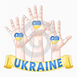 Support for Ukraine War Victims Vector Illustrations.