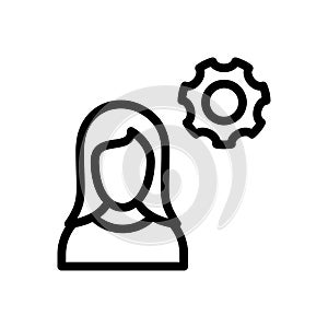 Support vector thin line  icon