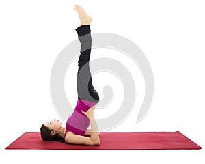 Supported Shoulder Stand Pose in Yoga