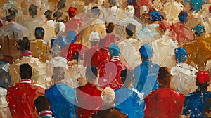 Supporters Of Football Artistic Painting