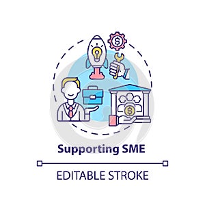 Supporting SME concept icon