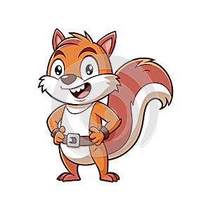 Supportive Squirrel with Beltbuckle
