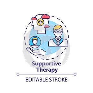 Supportive therapy concept icon