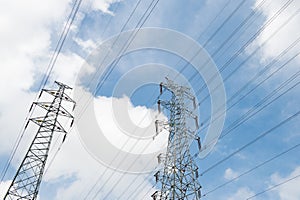 Supports power lines