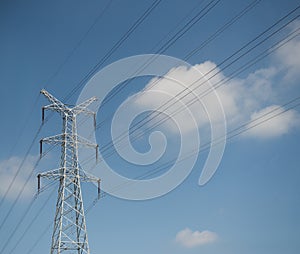 Supports power lines