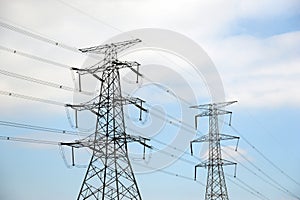 Supports power lines