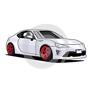 Supra JDM Cars Vector Illustration