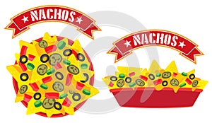 Supreme cheese nachos tray
