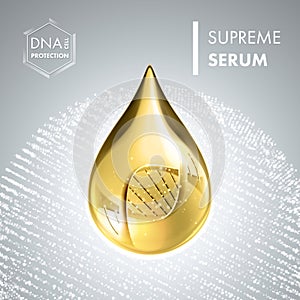 Supreme collagen oil drop essence with DNA helix