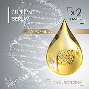 Supreme collagen oil drop essence with DNA helix photo