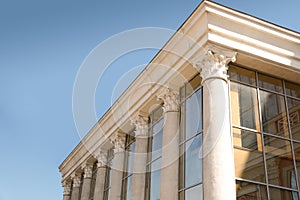 Supreme court building with pillars