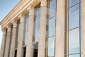 Supreme court building with pillars