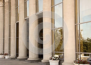 Supreme court building with pillars.