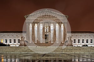 Supreme court dc washington at night