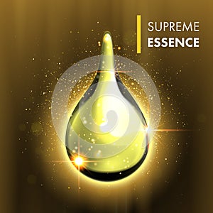 Supreme essence gold premium shining oil drop