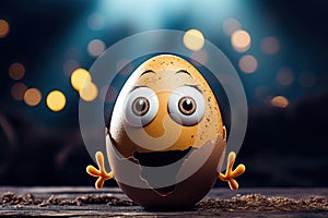 suprised happy easter egg AI generated