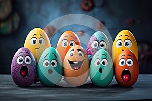 suprised happy easter eggs AI generated