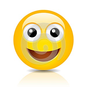 Suprised vector emoticon