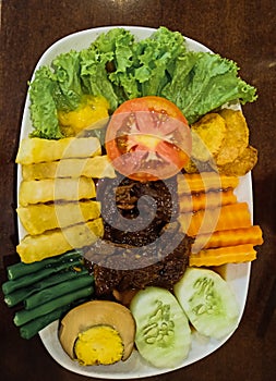 Surakarta traditional salad called selat solo