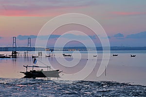 Suramadu bridge and beach