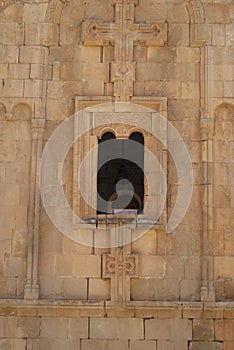 Surb Astvatsatsin Churchs corner side, Noravank in Armenia