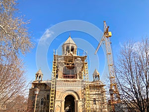 Surb Ejmiatsin Cathedral 4th-19th centuries is the main armenian Church. Ejmiatsin town, Armavir Region, Armenia.