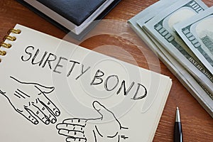 Surety bond is shown using the text