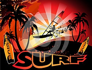 Surf background photo
