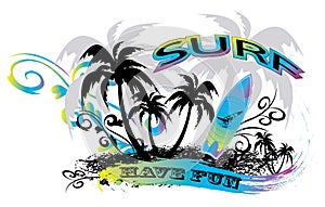 Surf background photo