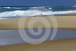 Surf, beach and tidal pool