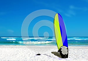 Surf Board on the Beach