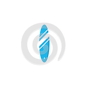 Surf board logo vector icon template