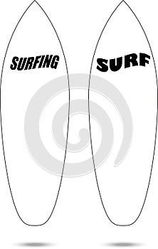 Surf board. Vector Illustration